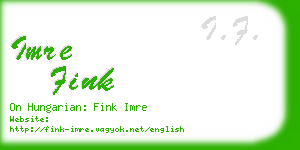 imre fink business card